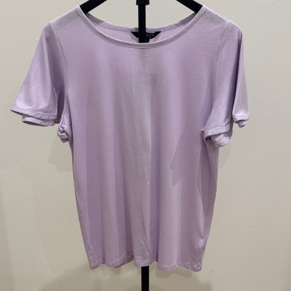 Ralph‎ Lauren Lavender flutter Short Sleeve Crewneck Tee